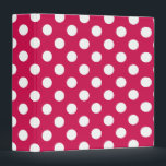 White polka dots on cerise binder<br><div class="desc">White polka dots on cerise</div>