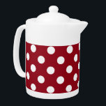 White Polka Dots on Crimson Red<br><div class="desc">White polka dots on crimson red background
 White circles patterns crimson red background 
 crimson red background with white dots
 white circles on ruby red background</div>