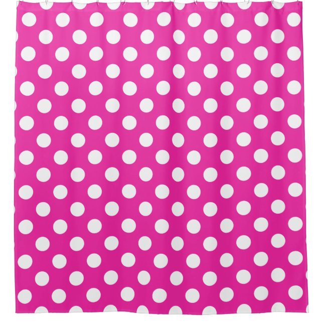 White polka dots on fuchsia (Front)