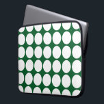 White Polka Dots on Green Laptop Sleeve<br><div class="desc">Rows of bold white polka dots on a green background form a classic graphic pattern. 

 

 Digitally created image. 
 Copyright © 2013 Claire E. Skinner. All rights reserved.</div>