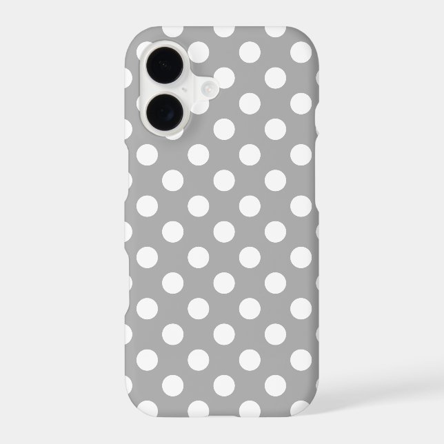 White polka dots on grey (Back)