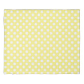 White polka dots on lemon yellow duvet cover (Back)