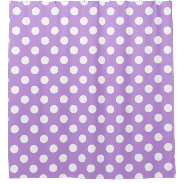 White polka dots on lilac (Front)