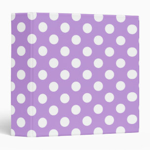 White polka dots on lilac binder