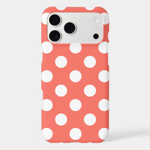 White polka dots on living coral