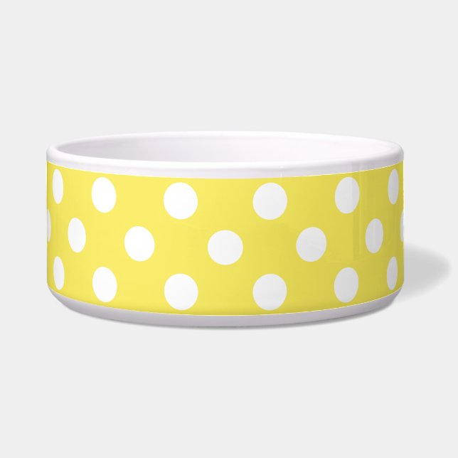 White Polka Dots on Maize Yellow Background (Front)