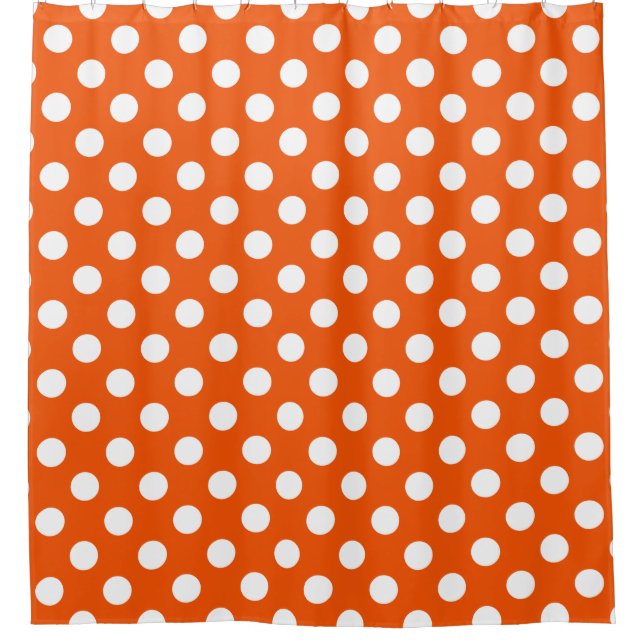 White polka dots on orange (Front)