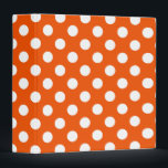 White polka dots on orange binder<br><div class="desc">White polka dots on orange</div>