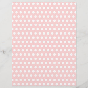 White Polka Dots on Pale Pink