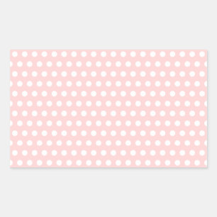 White Polka Dots on Pale Pink Sticker