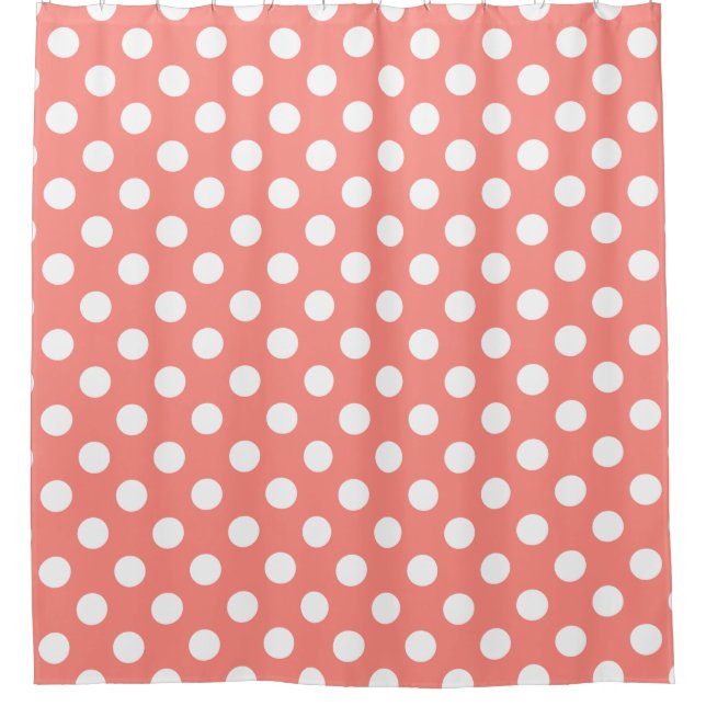 White polka dots on peach (Front)