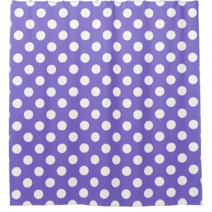 White polka dots on periwinkle