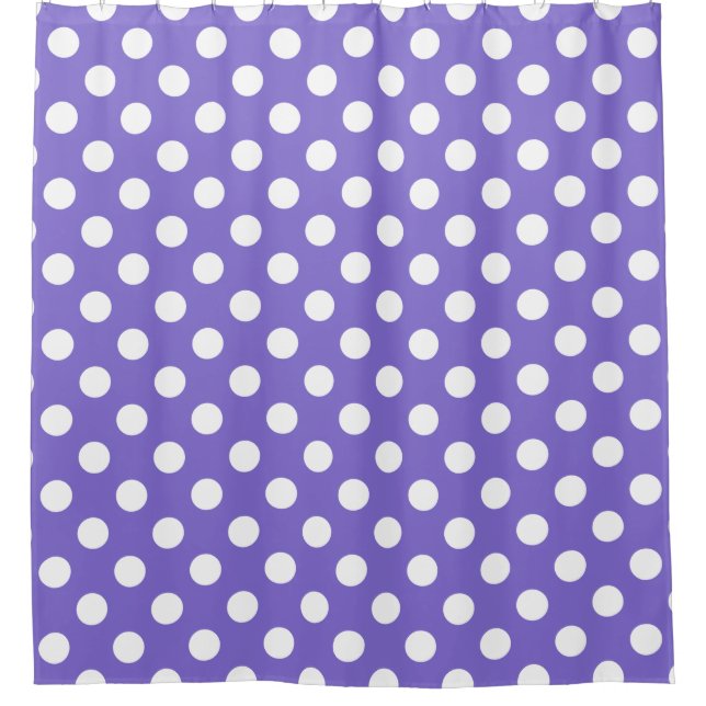 White polka dots on periwinkle (Front)