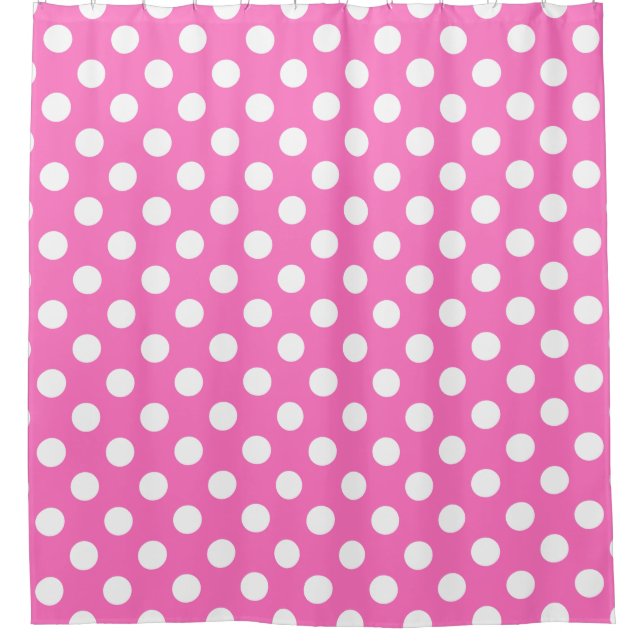 White polka dots on pink (Front)