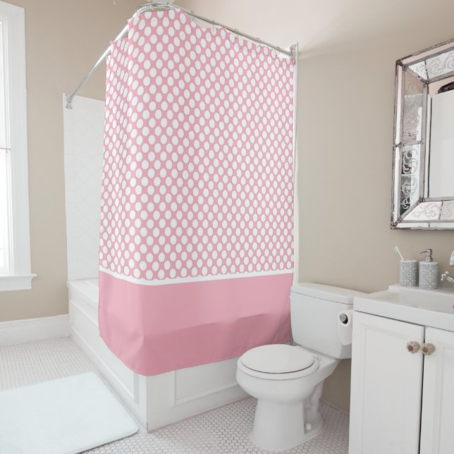 White Polka Dots On Pink (In Situ)