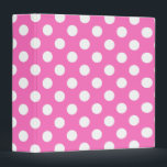 White polka dots on pink binder<br><div class="desc">White polka dots on pink</div>