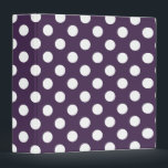 White polka dots on plum purple binder<br><div class="desc">White polka dots on plum purple</div>