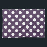 White polka dots on plum purple kitchen towel<br><div class="desc">White polka dots on plum purple</div>