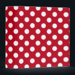 White polka dots on red binder<br><div class="desc">White polka dots on red</div>