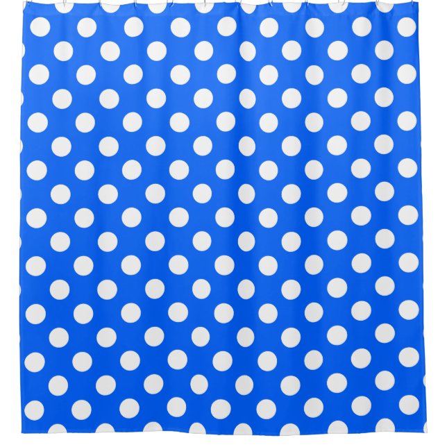 White polka dots on royal blue (Front)
