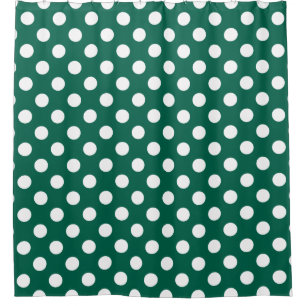 White polka dots on sage green