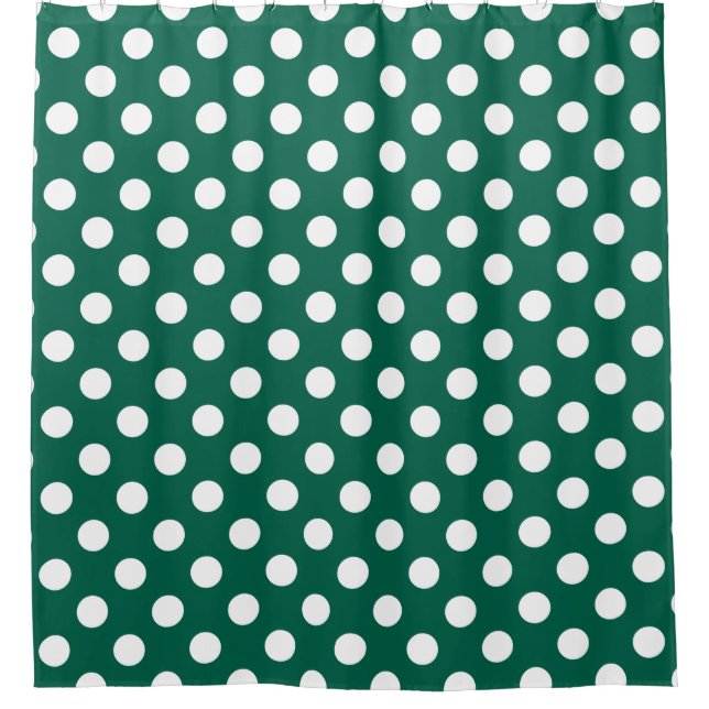 White polka dots on sage green (Front)