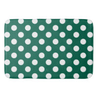 White polka dots on sage green