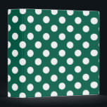 White polka dots on sage green binder<br><div class="desc">White polka dots on sage green</div>