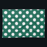 White polka dots on sage green kitchen towel<br><div class="desc">White polka dots on sage green</div>