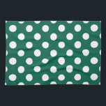 White polka dots on sage green kitchen towel<br><div class="desc">White polka dots on sage green</div>