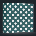 White polka dots on teal binder<br><div class="desc">White polka dots on teal</div>
