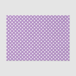 White Polka Dots on Thistle Purple Tissue Paper