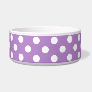 White Polka Dots on Thistle PurpleWhite Polka Dots