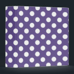 White polka dots on ultra violet binder<br><div class="desc">Pantone's color of the year for 2018 is ultra violet.</div>
