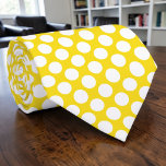 White Polka Dots on Yellow Custom Necktie<br><div class="desc">This custom necktie features a cheerful design of white polka dots set against a vibrant yellow background. It's a stylish and unique accessory perfect for adding a pop of personality to any outfit. The high-quality fabric ensures a comfortable and durable wear, making it an excellent choice for both casual and...</div>
