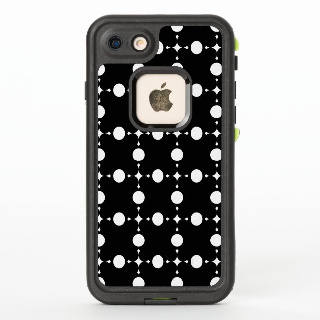 White Polka Dots, Polka Dot Pattern, Dots, Dotted LifeProof iPhone Case (Back)