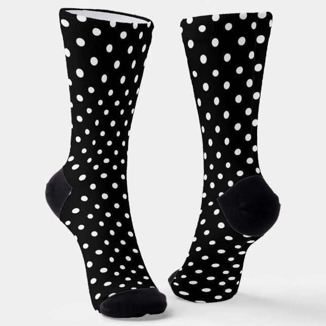 White Polka Dots Socks (Angled)