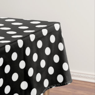 White Polka Dots Tablecloth