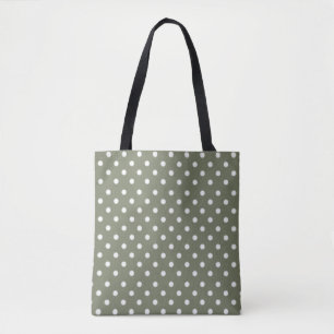 White Polka Dots Tote Bag