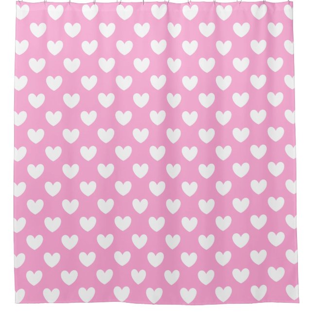 White polka hearts on Cotton Candy Pink (Front)