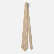 White Polkadots Tan Colour Elegant Tie