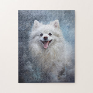 White pomeranian dog jigsaw puzzle