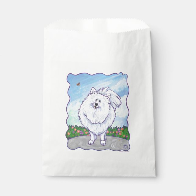 White Pomeranian Gifts & Accessories Favour Bag (Front)