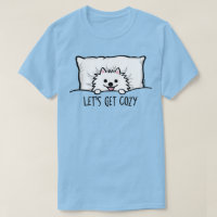 White Pomeranian Let's Get Cozy Cute Pom