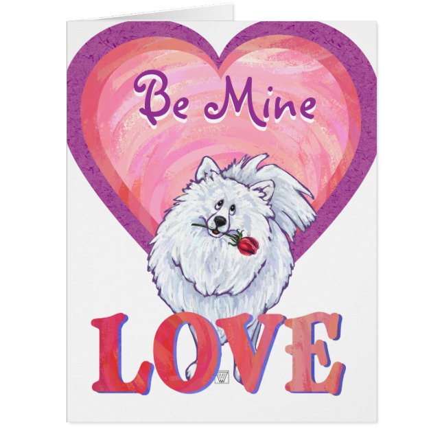 White Pomeranian Valentine's Day (Front)