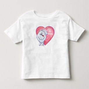 White Pomeranian Valentine's Day Toddler T-shirt