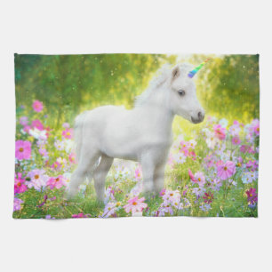 White Pony Unicorn Kitchen Towel