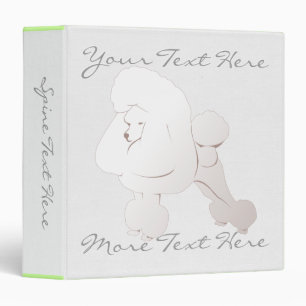 White Poodle Binder