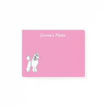 White Poodle Custom Post-it® Notes 4" x 3"
