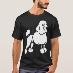 white poodle design     T-Shirt